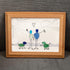 Beach Couple & Loyal Dogs Sea Glass Framed Art - image 5