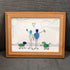 Beach Couple & Loyal Dogs Sea Glass Framed Art - image 5