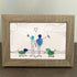 Beach Couple & Loyal Dogs Sea Glass Framed Art - image 3