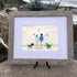 Beach Couple & Loyal Dogs Sea Glass Framed Art - image 4