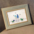 Beach Couple & Loyal Dogs Sea Glass Framed Art - image 9