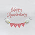 Birds & Heart Bunting Happy Anniversary Sea Glass Framed Art - image 2