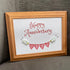 Birds & Heart Bunting Happy Anniversary Sea Glass Framed Art - image 6