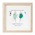 Long-Distance Friendship & Champagne Sea Glass Framed Art - Oak - 8" X 8" - image 8
