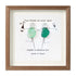 Long-Distance Friendship & Champagne Sea Glass Framed Art - Walnut Brown - 8" X 8" - image 9