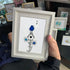 Singing Blue Bird & Joyful Birdhouse Sea Glass Framed Art - image 0