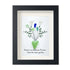 Flowers Bouquet Sisterhood Sea Glass Framed Art - Black - 8" X 6" - image 11