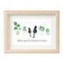 Long-Distance Bestie Cat & Plant Sea Glass Framed Art - Oak - 6" X 8" - image 11