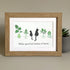 Long-Distance Bestie Cat & Plant Sea Glass Framed Art - image 3