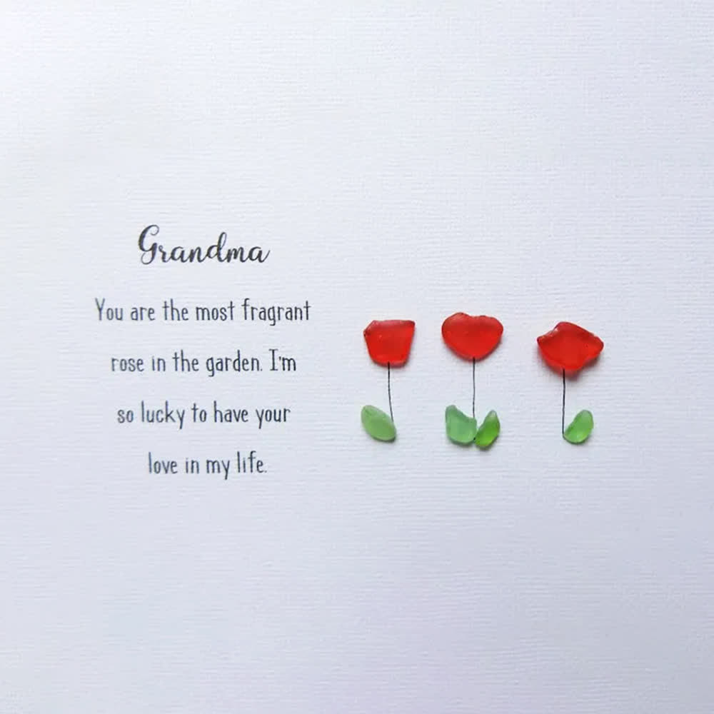The Most Fragrant Rose Grandma Sea Glass Framed Art - image 2