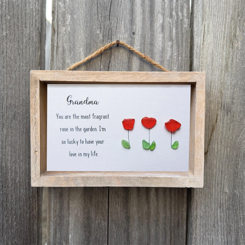 The Most Fragrant Rose Grandma Sea Glass Framed Art - image 10