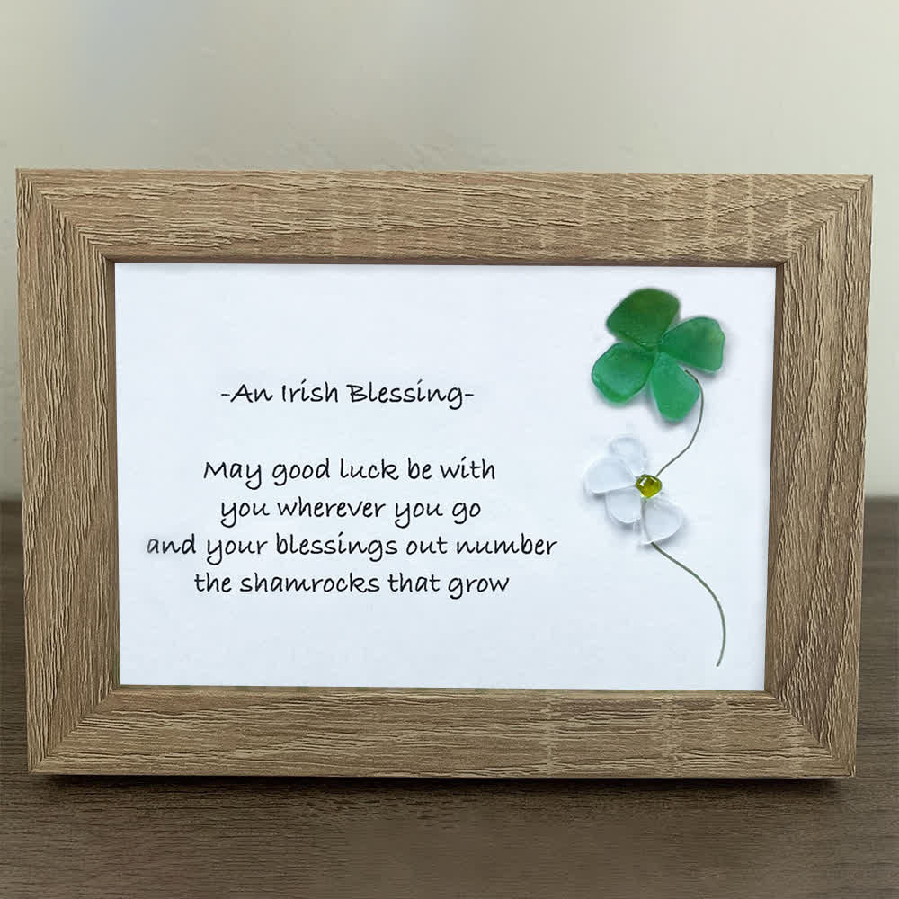 Luck & Blessings in Every Piece Sea Glass Framed Art - image 5