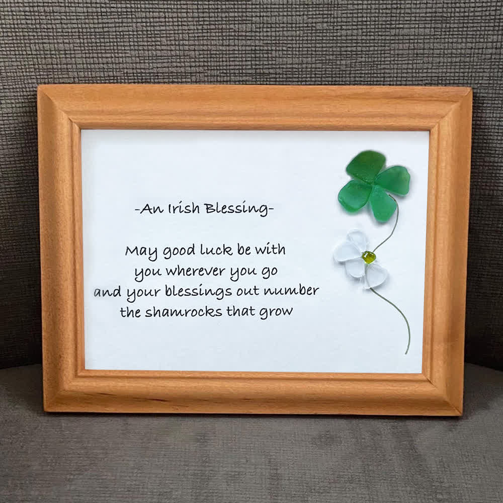 Luck & Blessings in Every Piece Sea Glass Framed Art - image 6