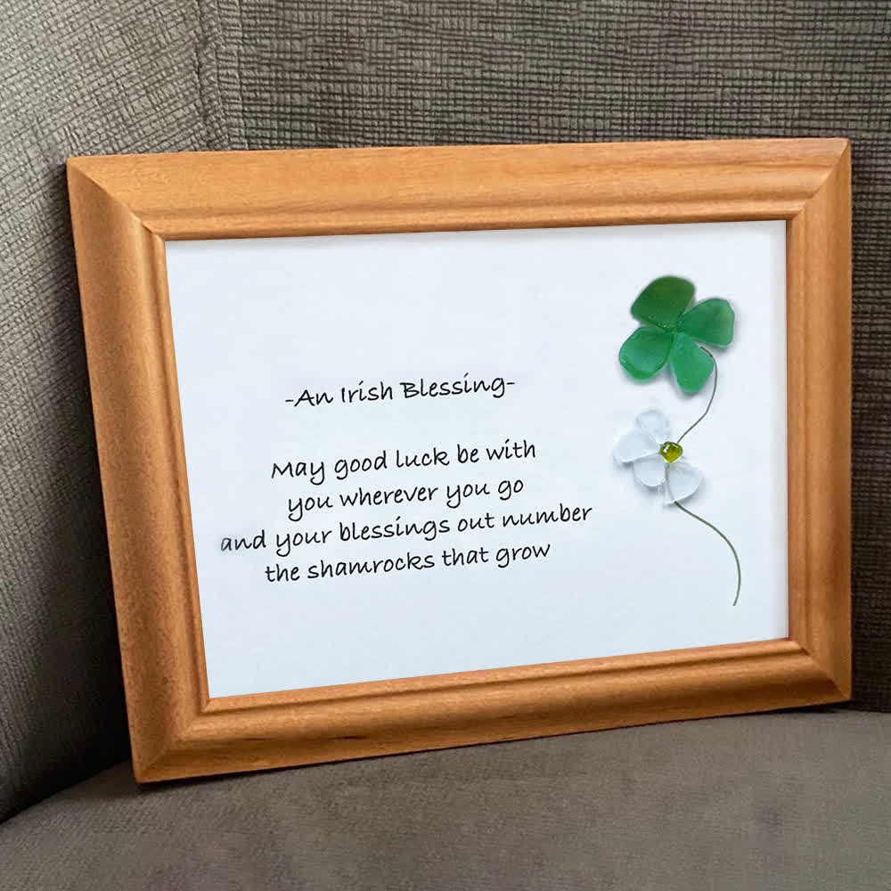 Luck & Blessings in Every Piece Sea Glass Framed Art - image 7