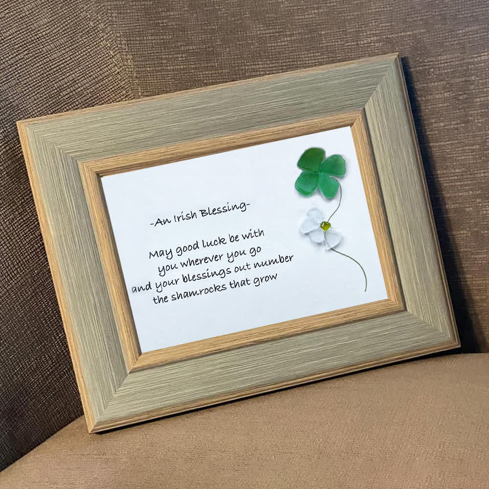 Luck & Blessings in Every Piece Sea Glass Framed Art - image 8