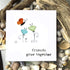 Friends Grow Together Butterfly & Flowers Sea Glass Framed Art - image 3