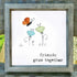 Friends Grow Together Butterfly & Flowers Sea Glass Framed Art - image 0