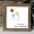 Friends Grow Together Butterfly & Flowers Sea Glass Framed Art - image 4
