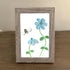 Coastal Joy Flower & Bee Sea Glass Framed Art - image 7