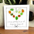 Timeless Love Multicolor Heart Sea Glass Framed Art - Seaglass Card - 8" X 8" - image 1