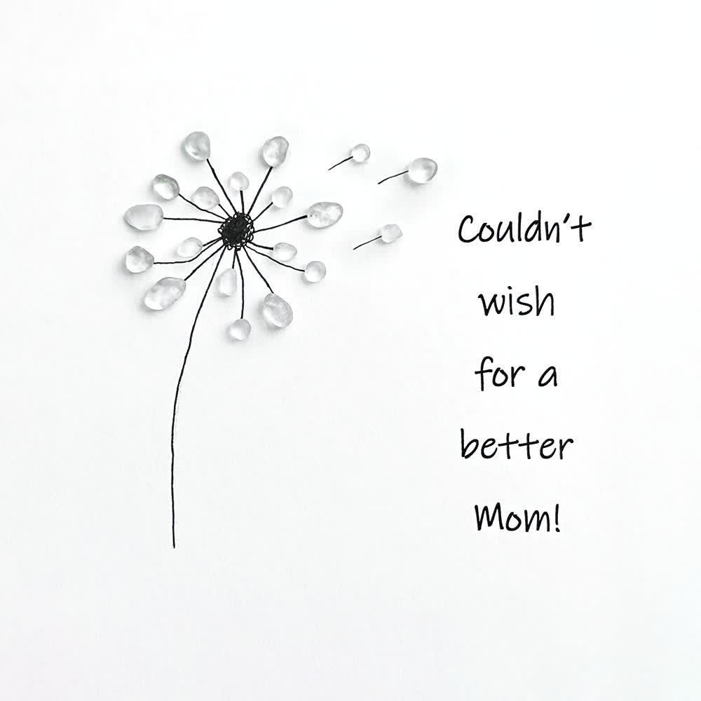 "Couldn't Wish for a Better Mom" Dandelion Sea Glass Framed Art - image 2