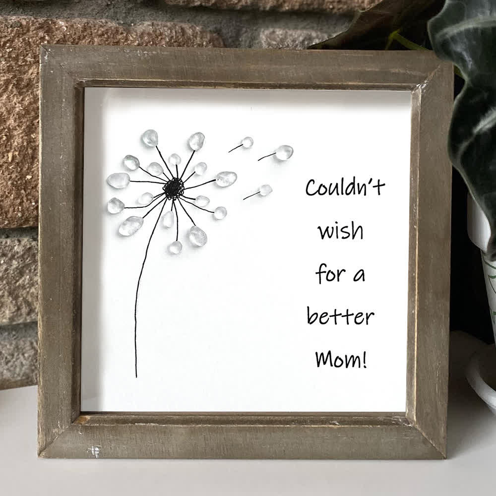 "Couldn't Wish for a Better Mom" Dandelion Sea Glass Framed Art - image 5