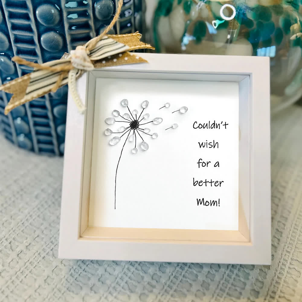 "Couldn't Wish for a Better Mom" Dandelion Sea Glass Framed Art - image 4