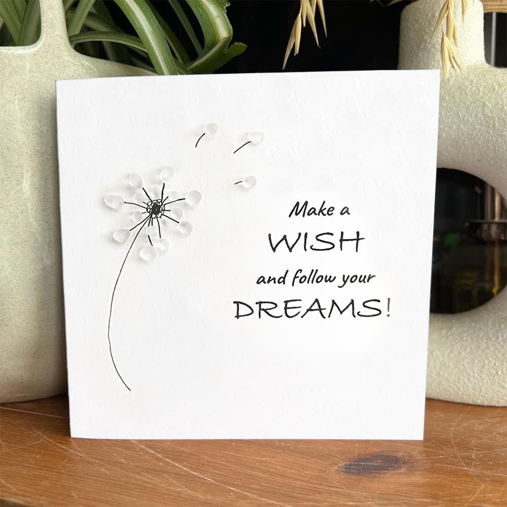 "Make a Wish & Follow Your Dreams" Dandelion Sea Glass Framed Art - image 3