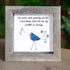 Cheerful Bright Blue Songbird Sea Glass Framed Art - image 6