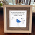 Cheerful Bright Blue Songbird Sea Glass Framed Art - image 3