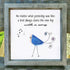 Cheerful Bright Blue Songbird Sea Glass Framed Art - image 0
