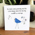Cheerful Bright Blue Songbird Sea Glass Framed Art - image 2