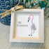"BE FLAMAZING" Pink Flamingo Sea Glass Framed Art - image 6