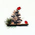 Red Birds Perched On A Pinecone Sea Glass Framed Art - image 2