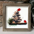 Red Birds Perched On A Pinecone Sea Glass Framed Art - image 4