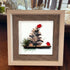 Red Birds Perched On A Pinecone Sea Glass Framed Art - image 5