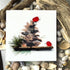 Red Birds Perched On A Pinecone Sea Glass Framed Art - image 3