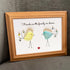 "Friends are the family we choose" Bird Friends Sea Glass Framed Art - image 6