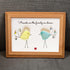 "Friends are the family we choose" Bird Friends Sea Glass Framed Art - image 5