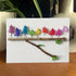 Rainbow Bird Family Chorus Sea Glass Framed Art - Seaglass Card - 6" X 8" - image 1