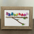 Rainbow Bird Family Chorus Sea Glass Framed Art - image 6