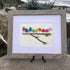 Rainbow Bird Family Chorus Sea Glass Framed Art - image 3