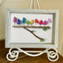 Rainbow Bird Family Chorus Sea Glass Framed Art - image 4