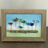 Whimsical Rainbow Bird Flock Gathering Sea Glass Framed Art - image 7