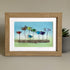 Whimsical Rainbow Bird Flock Gathering Sea Glass Framed Art - image 4