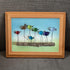 Whimsical Rainbow Bird Flock Gathering Sea Glass Framed Art - image 9