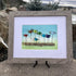 Whimsical Rainbow Bird Flock Gathering Sea Glass Framed Art - image 3