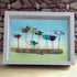 Whimsical Rainbow Bird Flock Gathering Sea Glass Framed Art - image 6