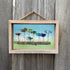 Whimsical Rainbow Bird Flock Gathering Sea Glass Framed Art - image 5