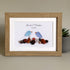 Love Birds Personalized Couple Name Sea Glass Framed Art - image 0